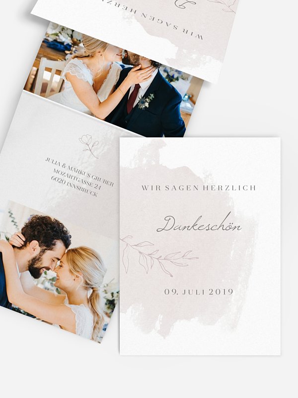 Dankeskarte Hochzeit Grace