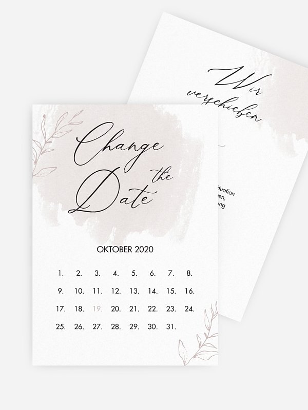 Change-the-Date Karte Grace
