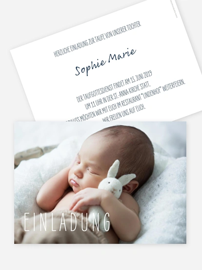 Taufeinladung Kleiner Täufling