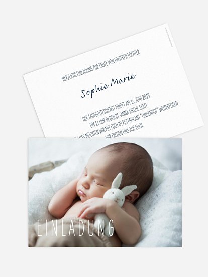Taufeinladung Kleiner Täufling