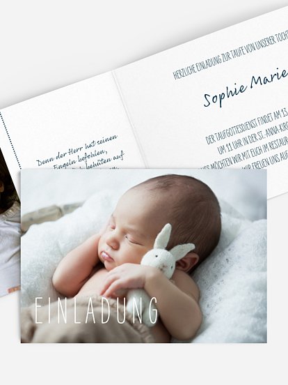 Taufeinladung Kleiner Täufling
