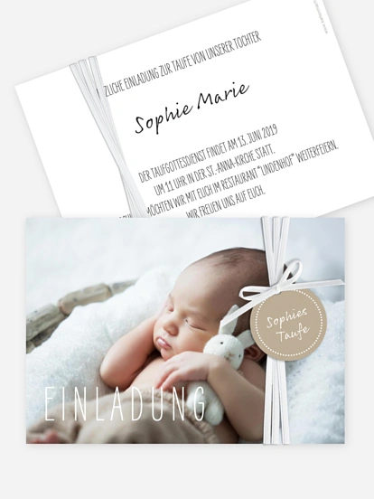 Taufeinladung Kleiner Täufling
