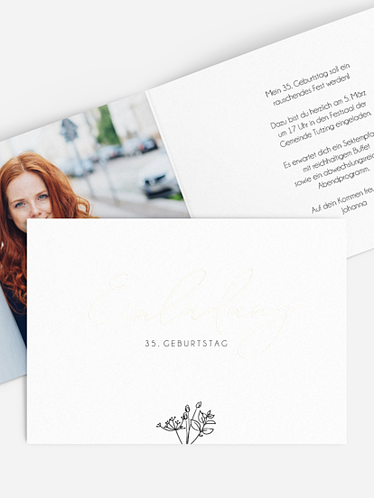 Geburtstagseinladung Gentle Flowers