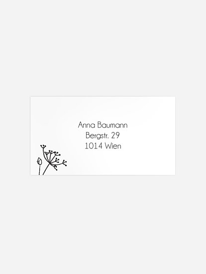 Empfängeraufkleber Geburtstag Gentle Flowers