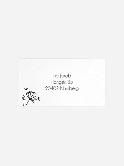 Empfängeraufkleber Geburtstag Gentle Flowers