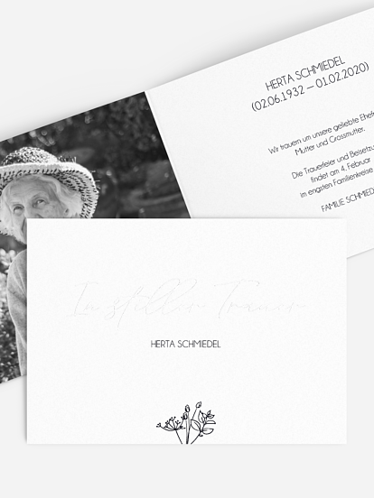 Trauerkarte Gentle Flowers