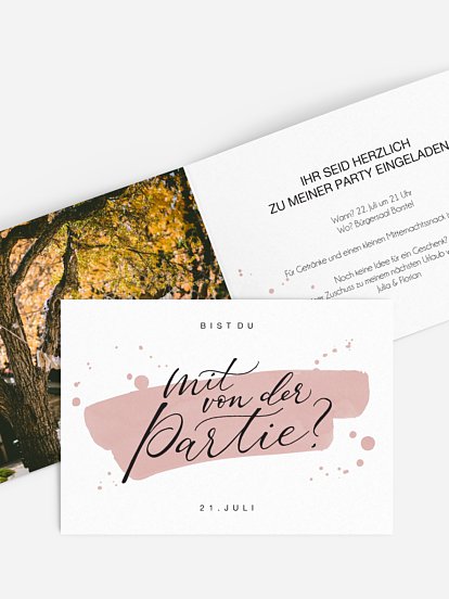 Partyeinladung Mit von der Partie