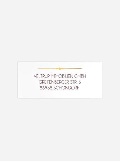 Absenderaufkleber geschäftl. Weihnachten Golden Christmas 