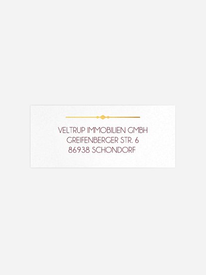 Absenderaufkleber geschäftl. Weihnachten Golden Christmas 