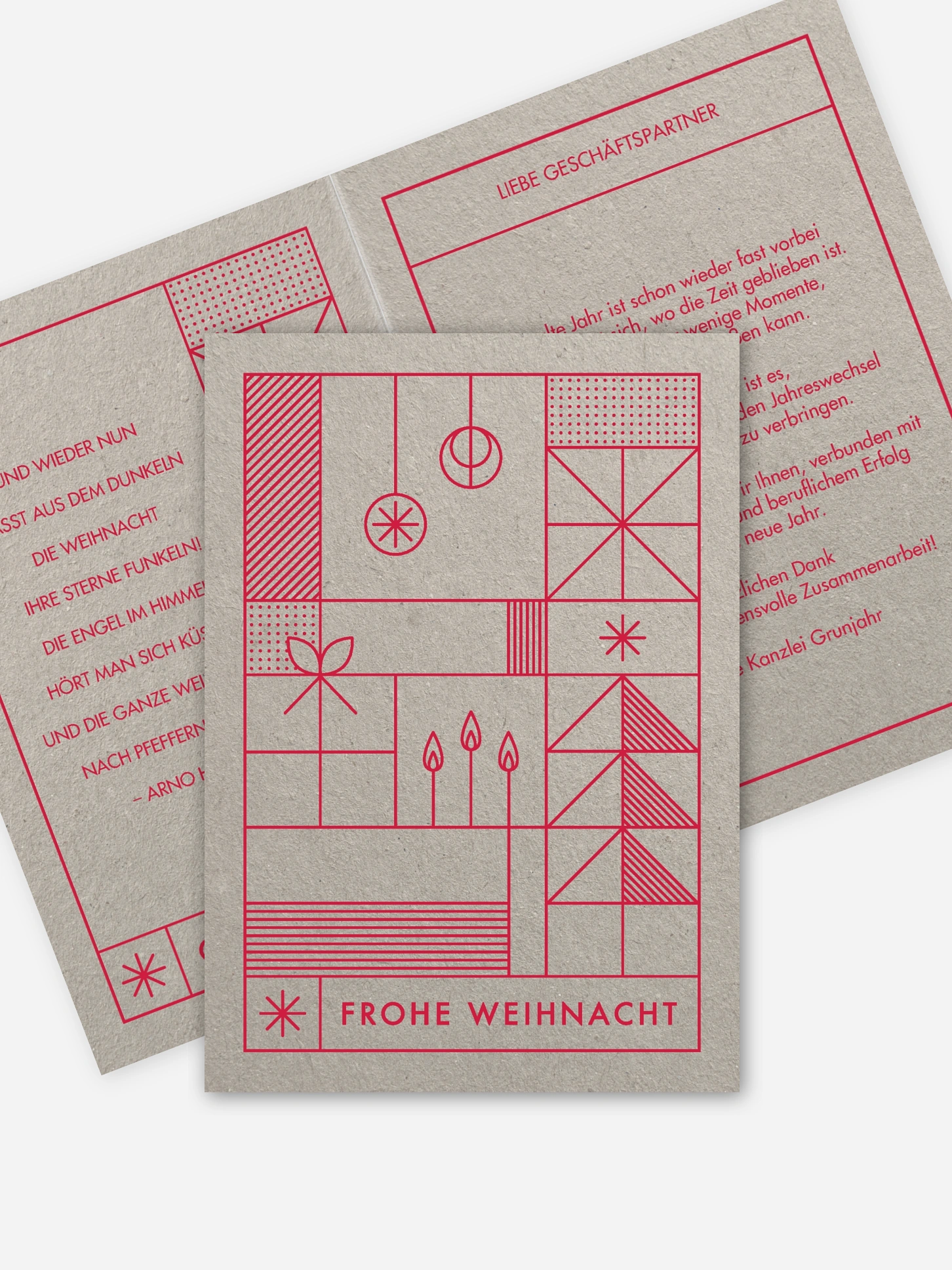 Geschäftliche Weihnachtskarte Bauhaus