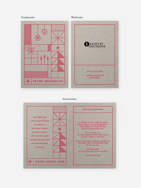 Geschäftliche Weihnachtskarte Bauhaus
