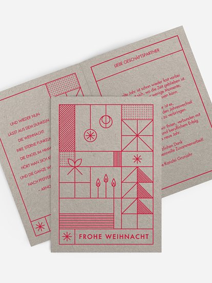 Geschäftliche Weihnachtskarte Bauhaus
