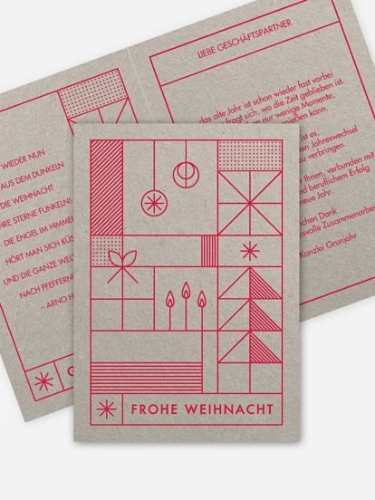 Geschäftliche Weihnachtskarte Bauhaus
