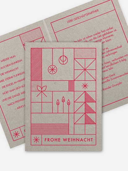 Geschäftliche Weihnachtskarte Bauhaus