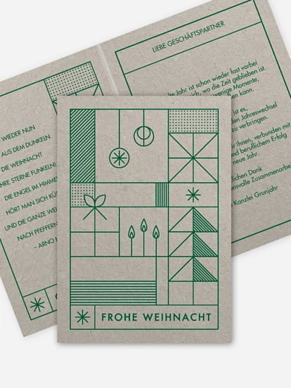 Geschäftliche Weihnachtskarte Bauhaus