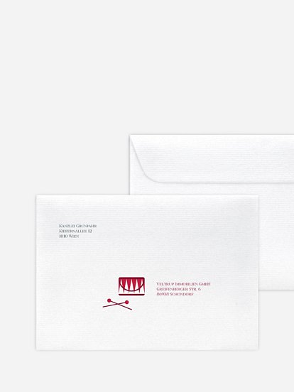 Bedruckte Umschläge geschäftl. Weihnachten Knackige Weihnachten