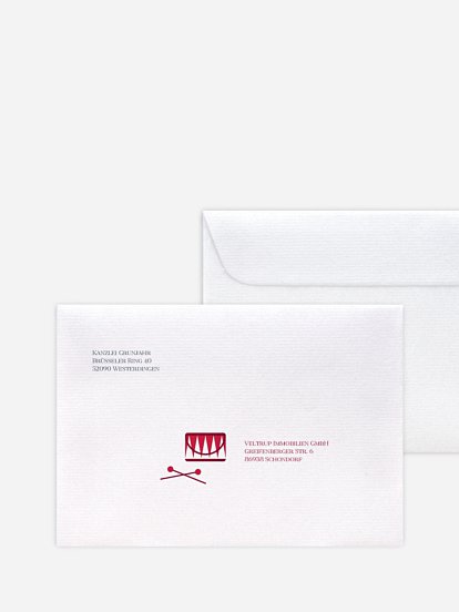 Bedruckte Umschläge geschäftl. Weihnachten Knackige Weihnachten