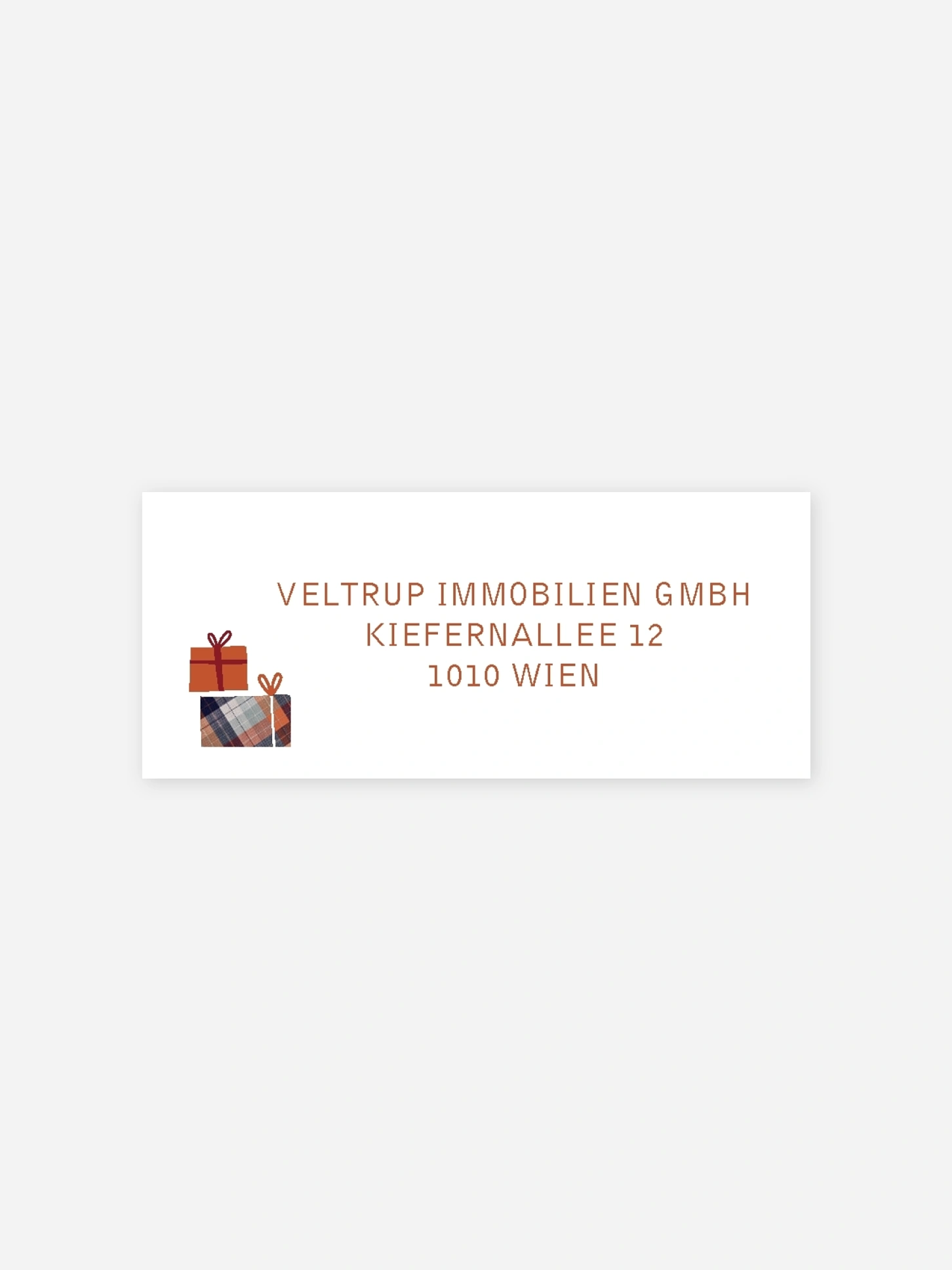 Absenderaufkleber geschäftl. Weihnachten Foxy Greetings