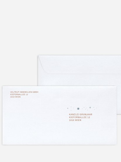 Bedruckte Umschläge geschäftl. Weihnachten Foxy Greetings