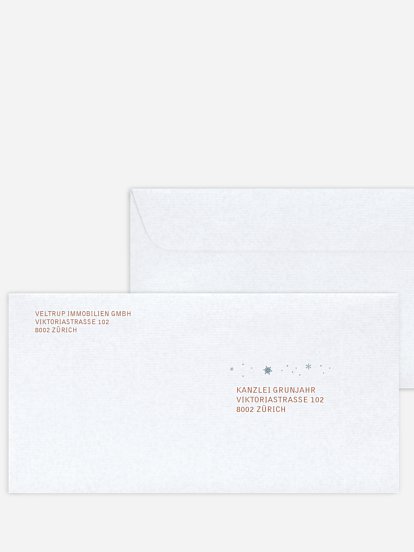 Bedruckte Umschläge geschäftl. Weihnachten Foxy Greetings