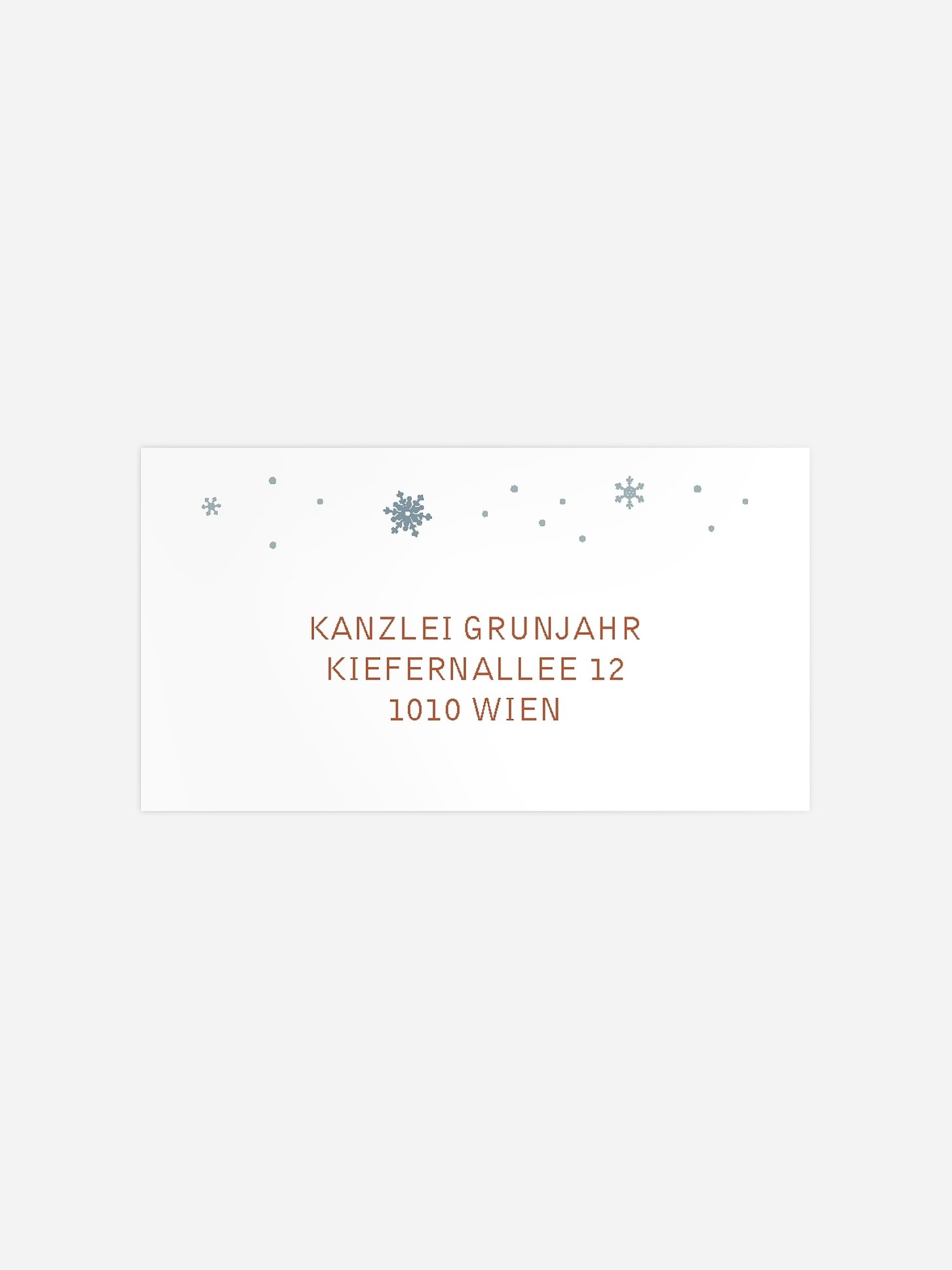 Empfängeraufkleber geschäftl. Weihnachten Foxy Greetings
