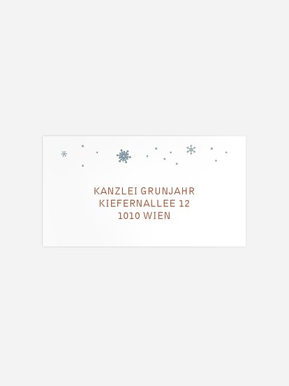 Empfängeraufkleber geschäftl. Weihnachten Foxy Greetings