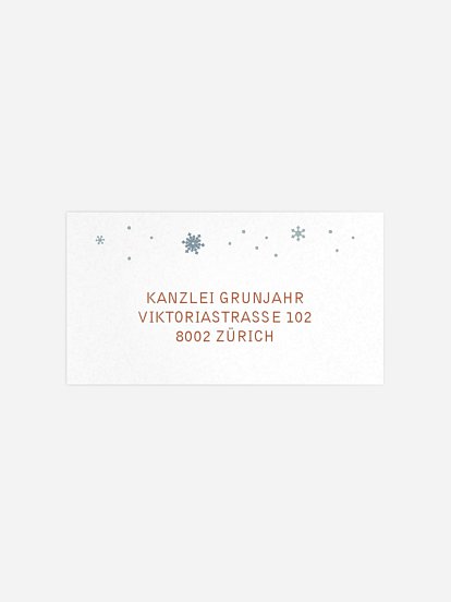 Empfängeraufkleber geschäftl. Weihnachten Foxy Greetings