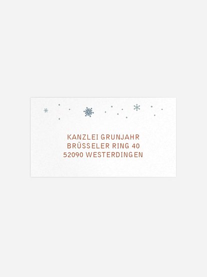 Empfängeraufkleber geschäftl. Weihnachten Foxy Greetings