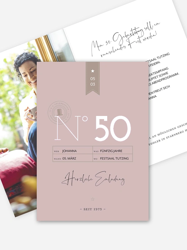 Geburtstagseinladung "Modern Flair"