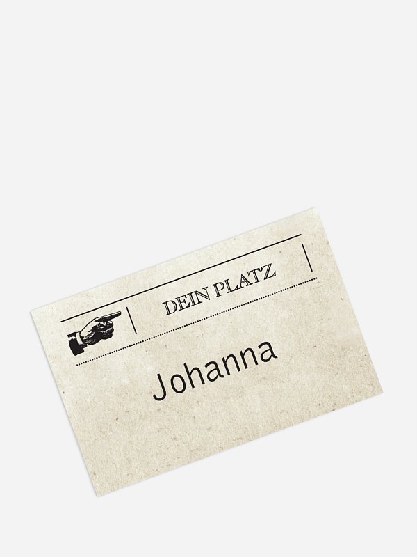 Tischkarte Geburtstag Newspaper