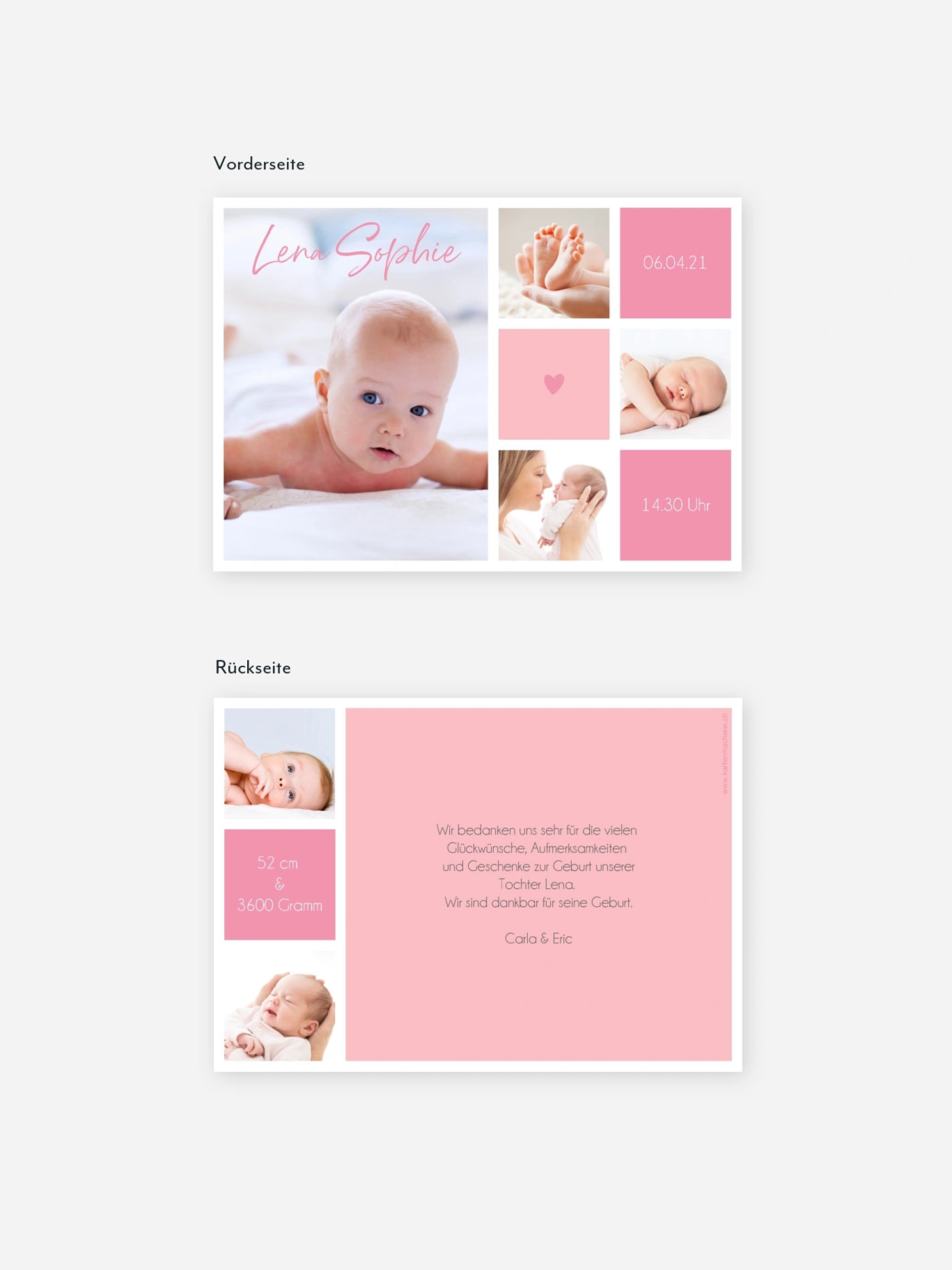 Geburtskarte Little Heart