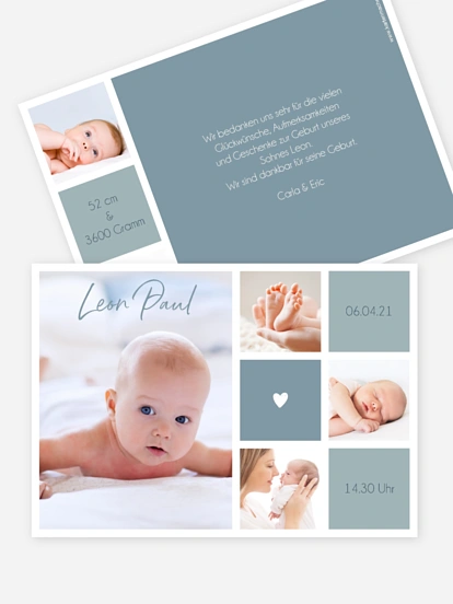 Geburtskarte Little Heart