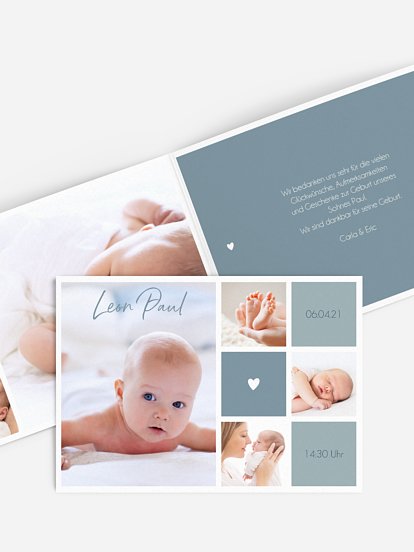 Geburtskarte Little Heart