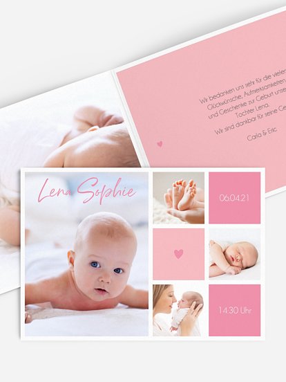 Geburtskarte Little Heart