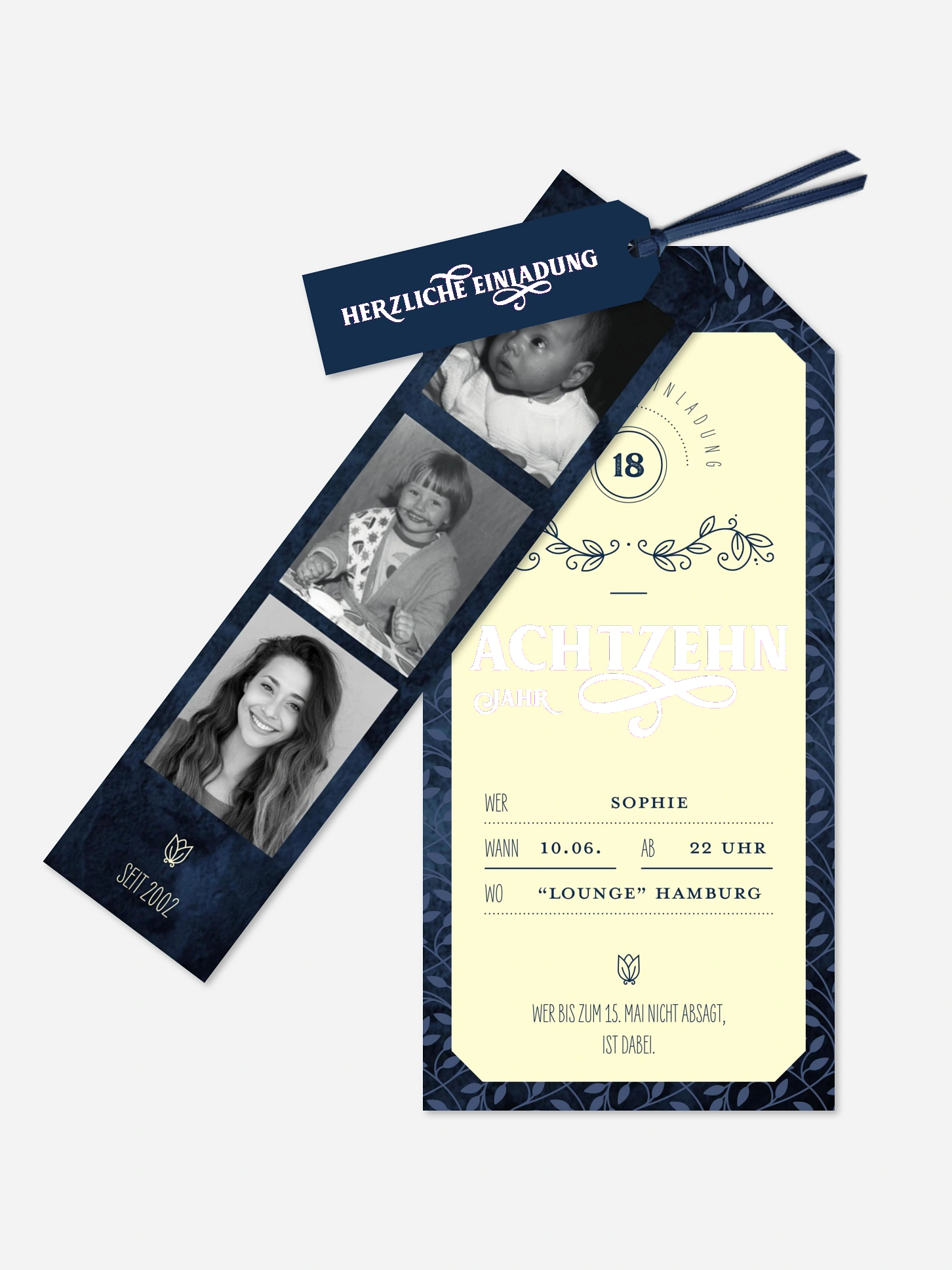 Einladung 18. Geburtstag Alte Zeiten