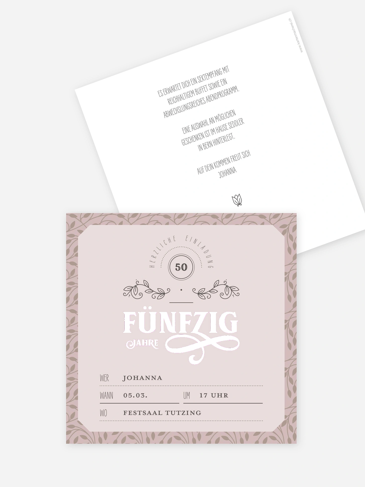 Einladung 50. Geburtstag Alte Zeiten