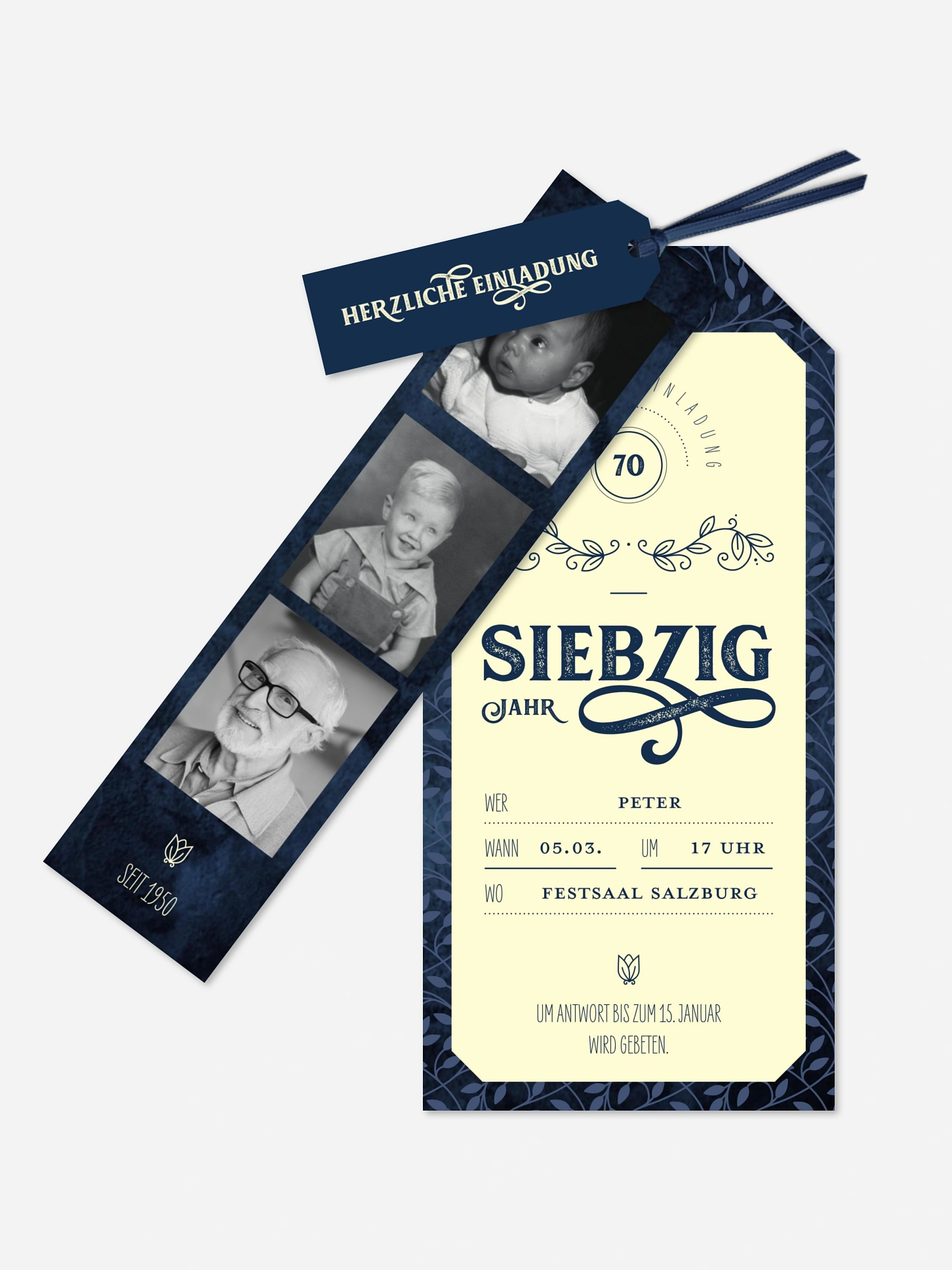 Einladung 70. Geburtstag Alte Zeiten