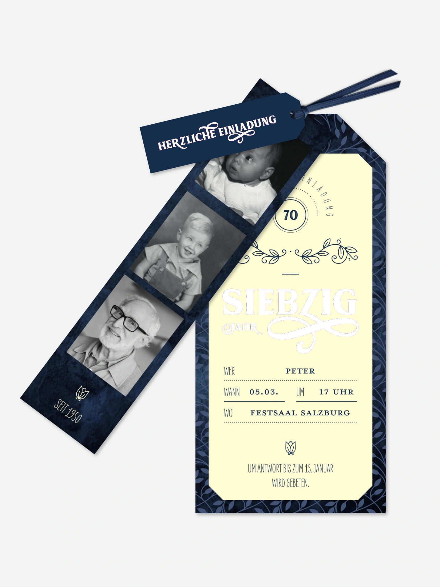Einladung 70. Geburtstag Alte Zeiten