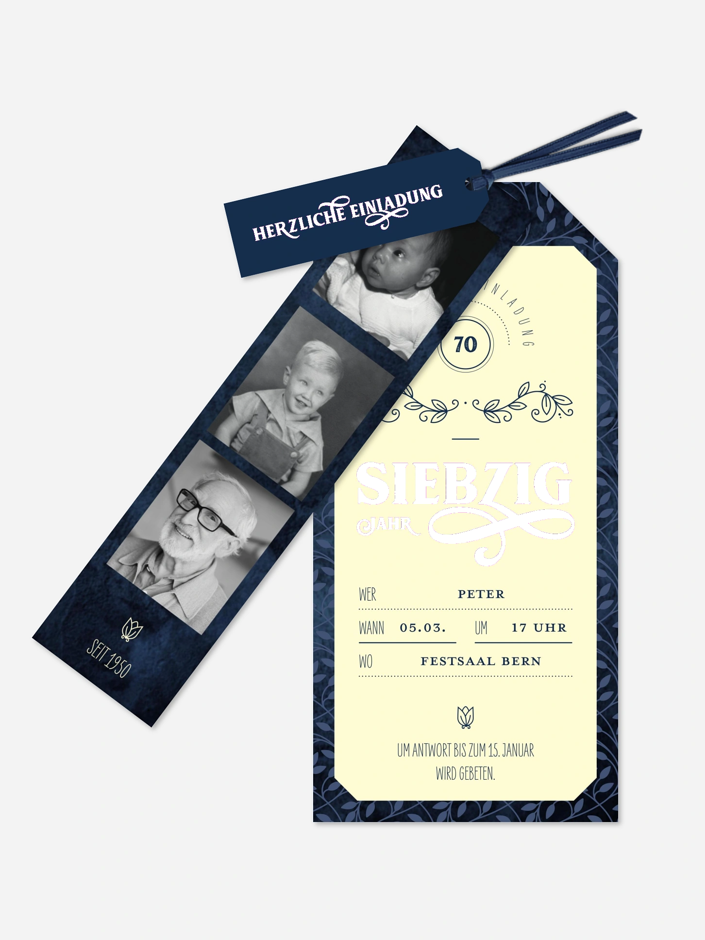 Einladung 70. Geburtstag Alte Zeiten