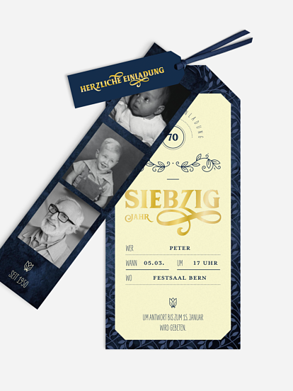 Einladung 70. Geburtstag Alte Zeiten