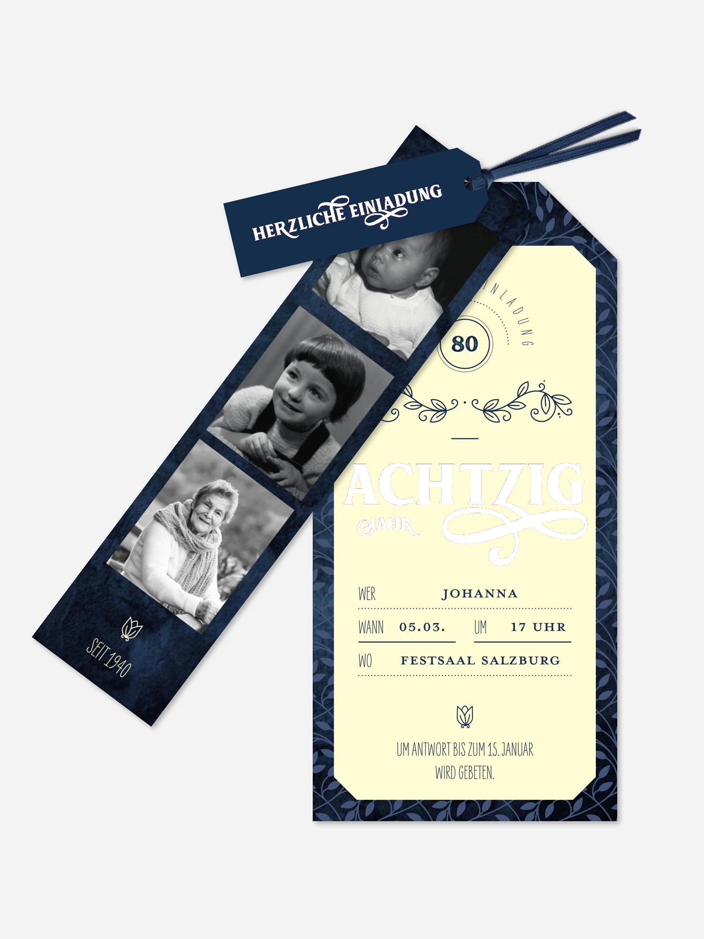 Einladung 80. Geburtstag Alte Zeiten