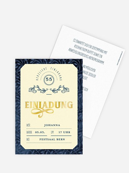 Geburtstagseinladung Alte Zeiten