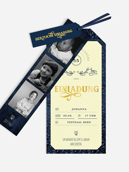 Geburtstagseinladung Alte Zeiten