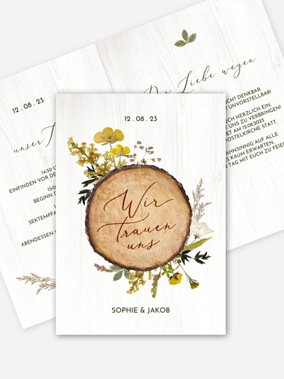 Hochzeitseinladung Forest Love