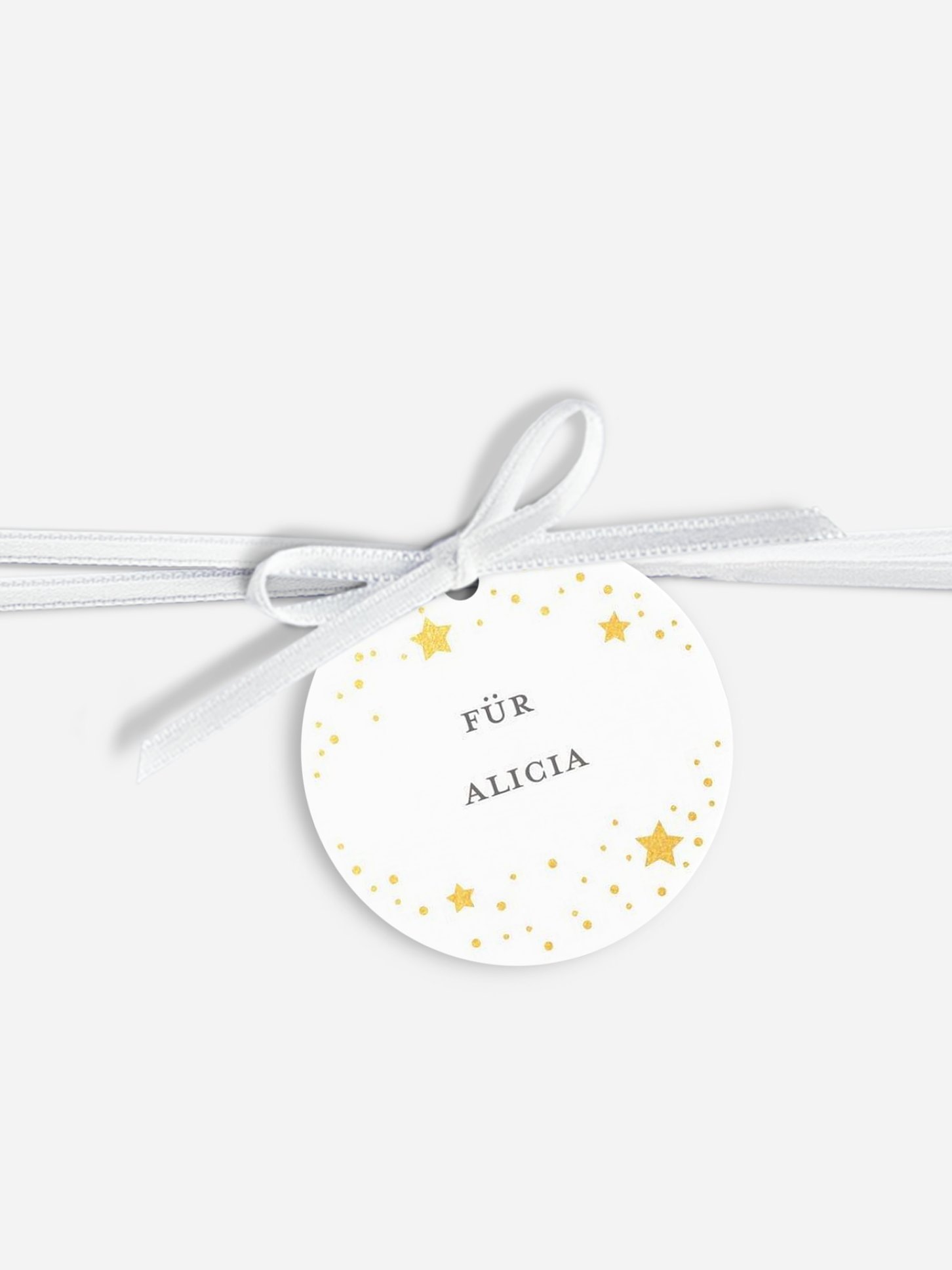 Anhänger mit Band personalisiert Weihnachtslaune
