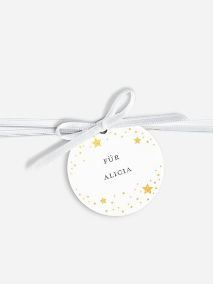 Anhänger mit Band personalisiert Weihnachtslaune