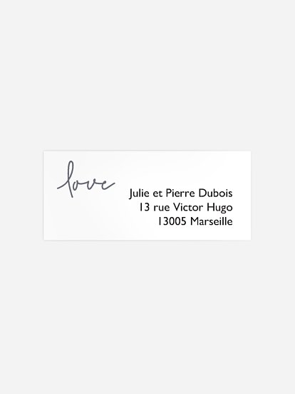 Étiquette expéditeur naissance Baby love dorure
