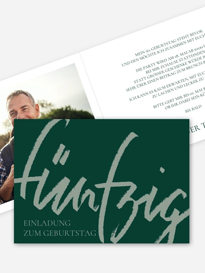 Einladung 50. Geburtstag Partypost