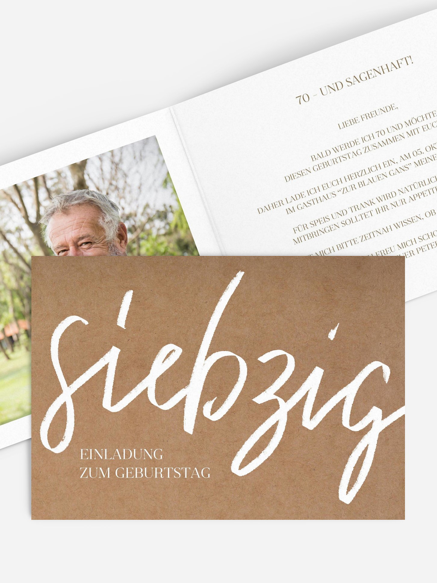 Einladung 70. Geburtstag Partypost