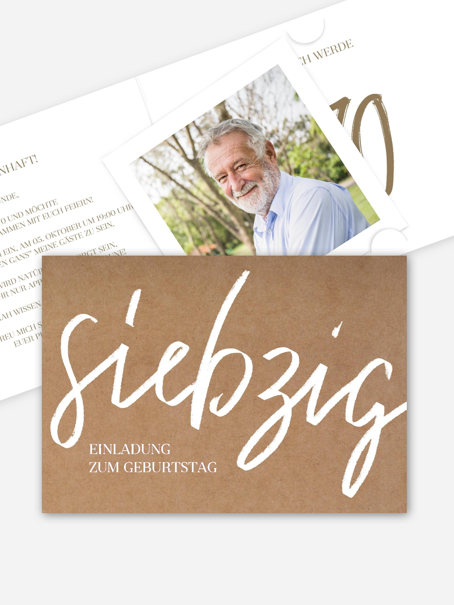 Einladung 70. Geburtstag Partypost
